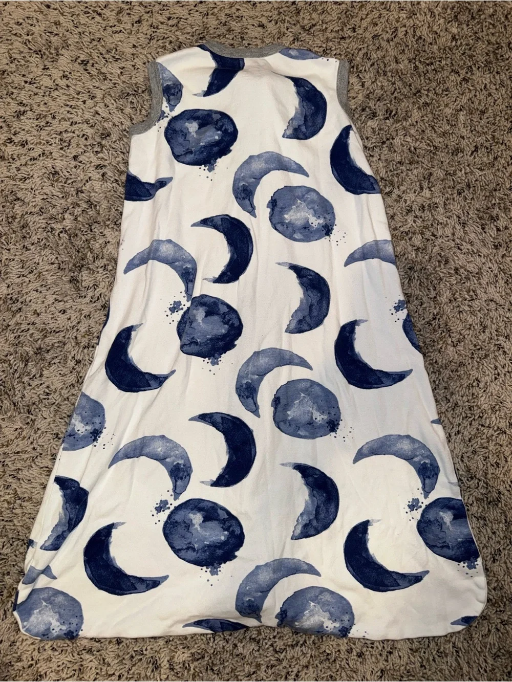 Burt's Bees Baby Beekeeper Zipper Cotton Sleepsack 6-12M Moon & Stars